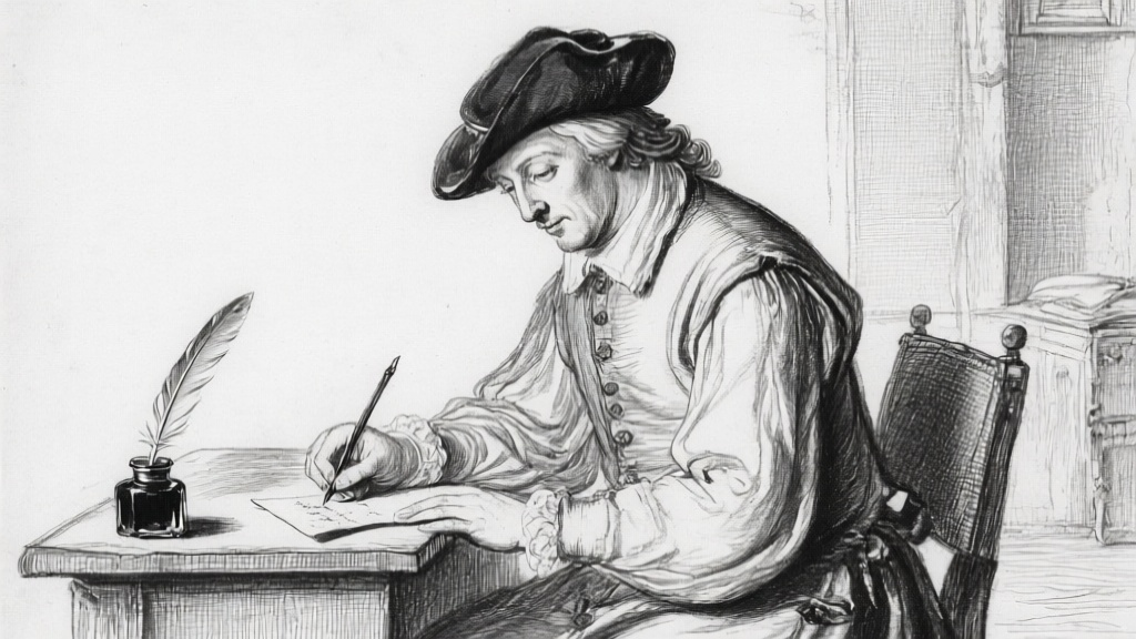 A writer at their desk